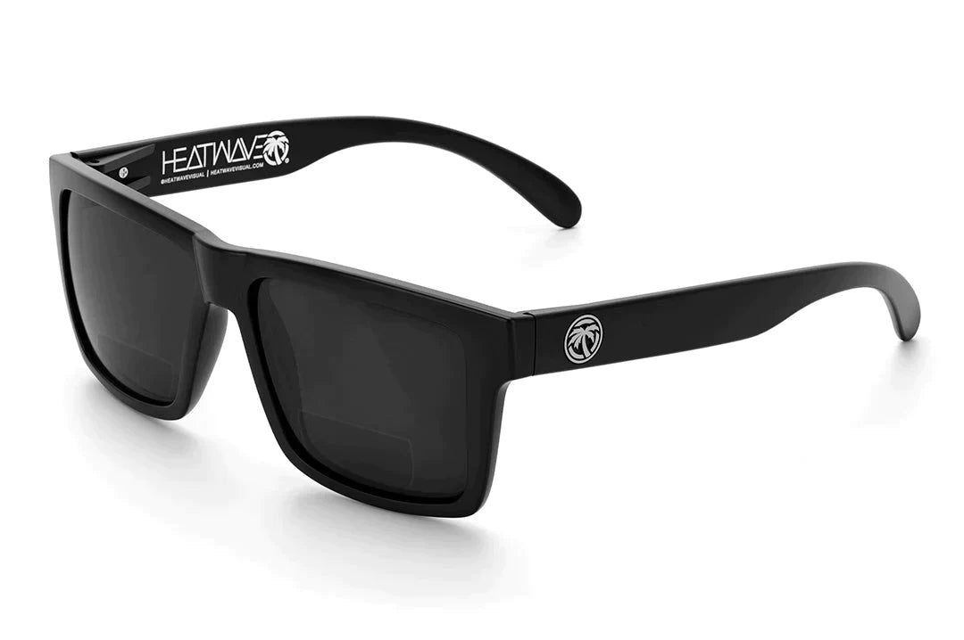 XL VISE Z87 BI-FOCAL GLASSES: BLACK FRAME - BLACK LENS Display