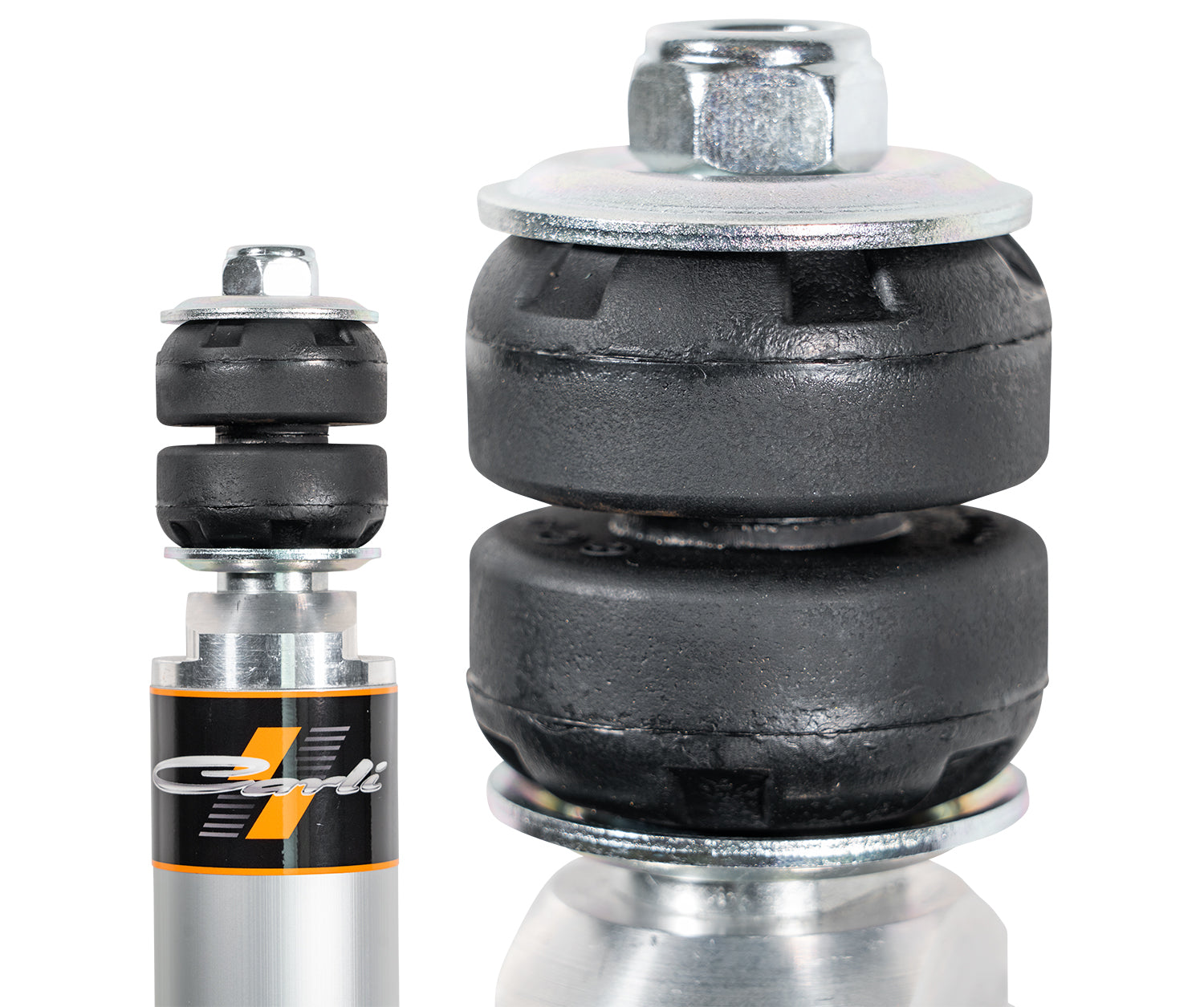 '23+ F250/F350 Carli Commuter System Close-up Display of Shocks