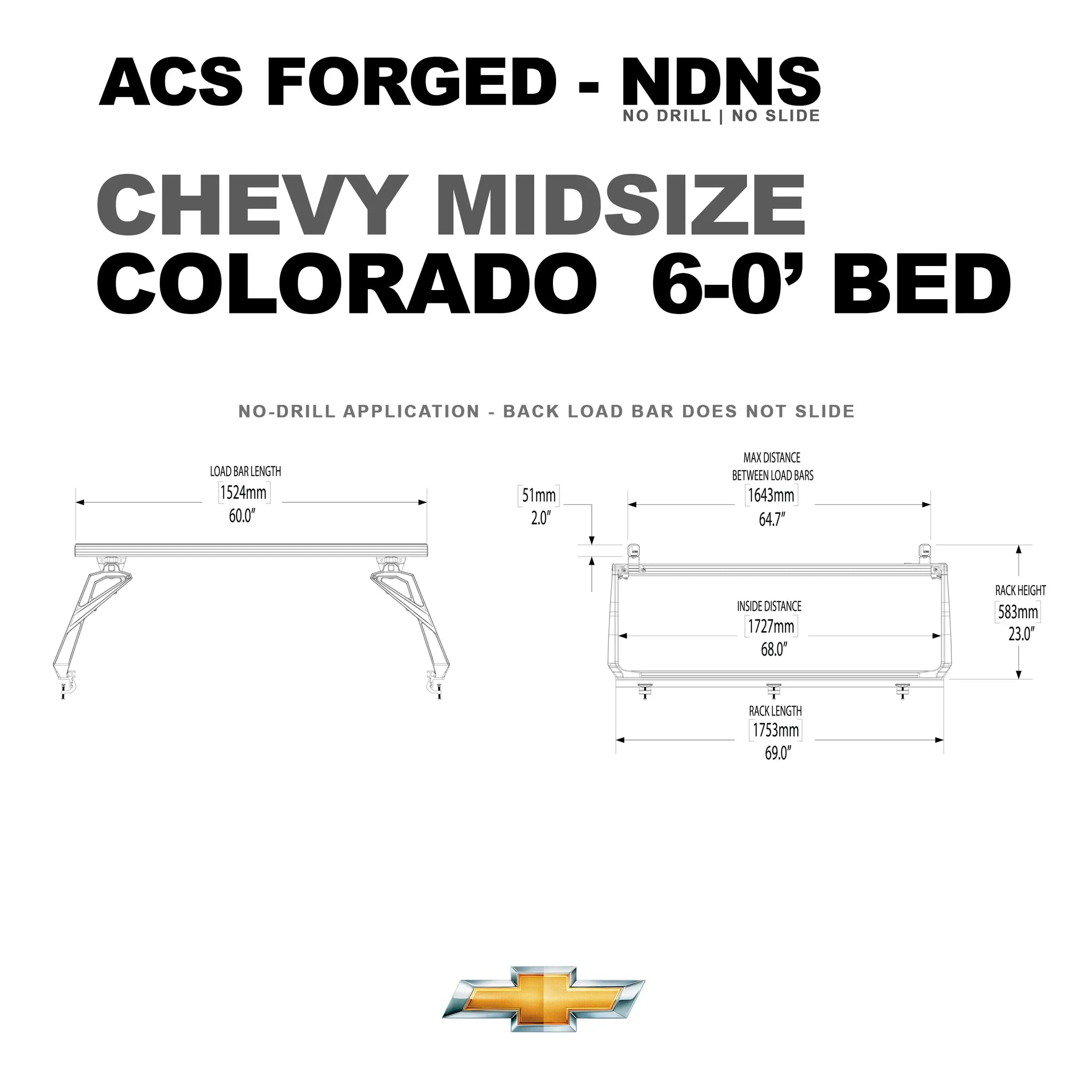 Active Cargo System - FORGED NO DRILL - Chevrolet/GM