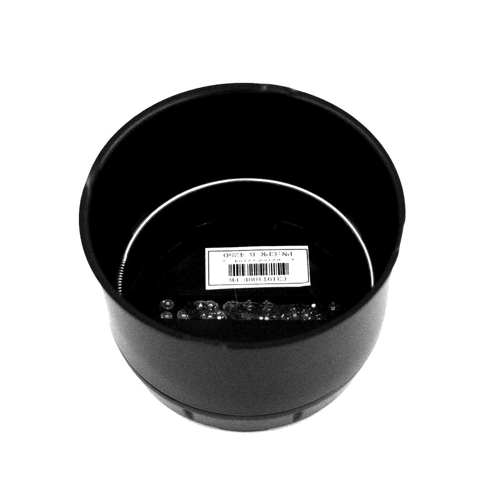 RACELINE WHEELS 2PC PUSH THROUGH BLACK CAP 4.250 BORE (5X5.5 6X5.5) Front View