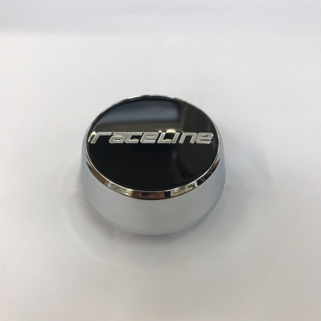 Raceline Grip Tall Chrome Base Cap Front View