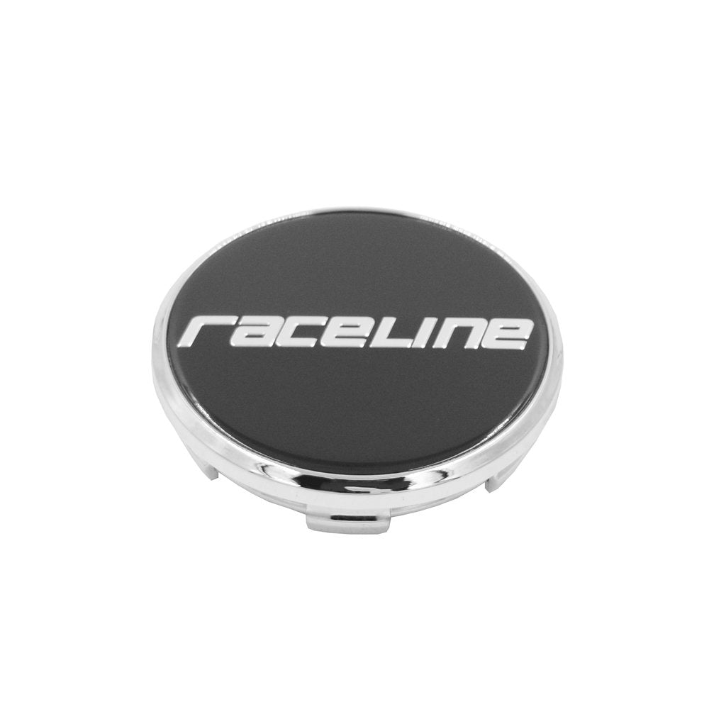 RACELINE WHEEL CAP BLACK LOGO Front View