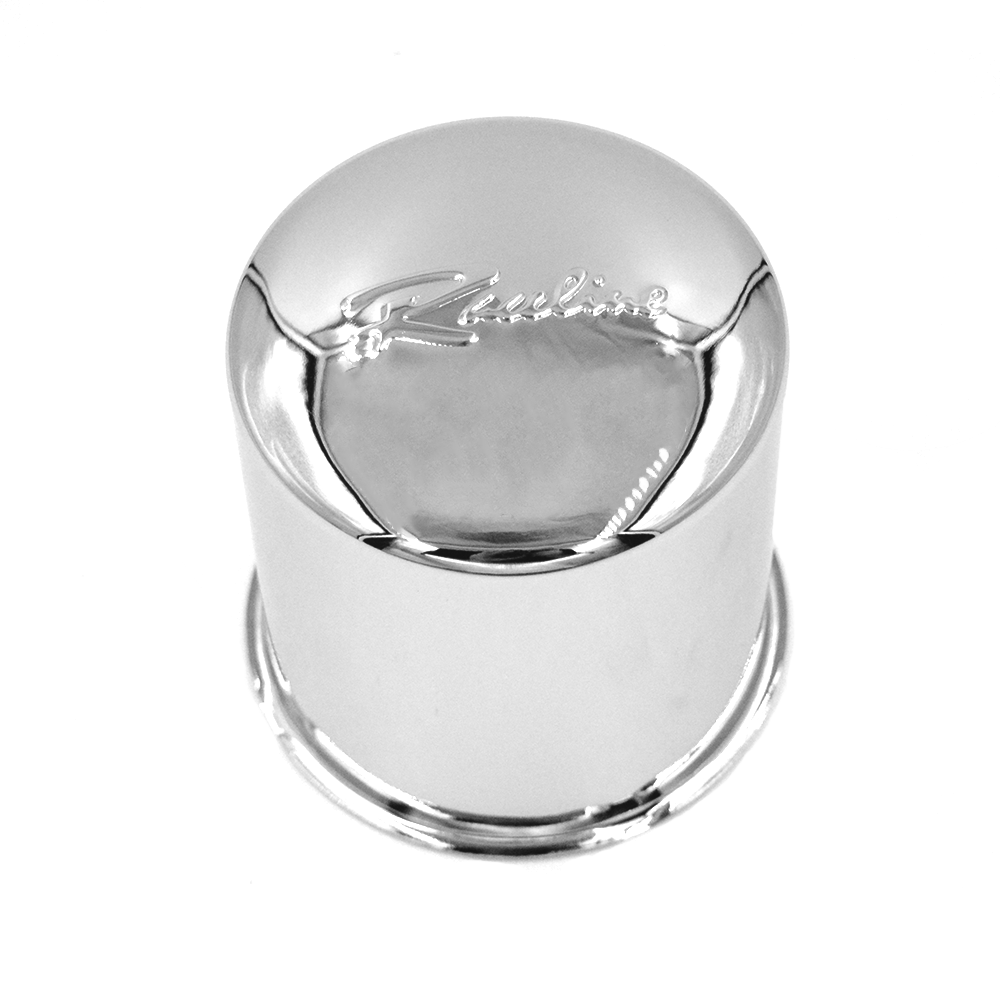 CHROME PUSH THROUGH CAP 5X4.5, 5X5 Front View