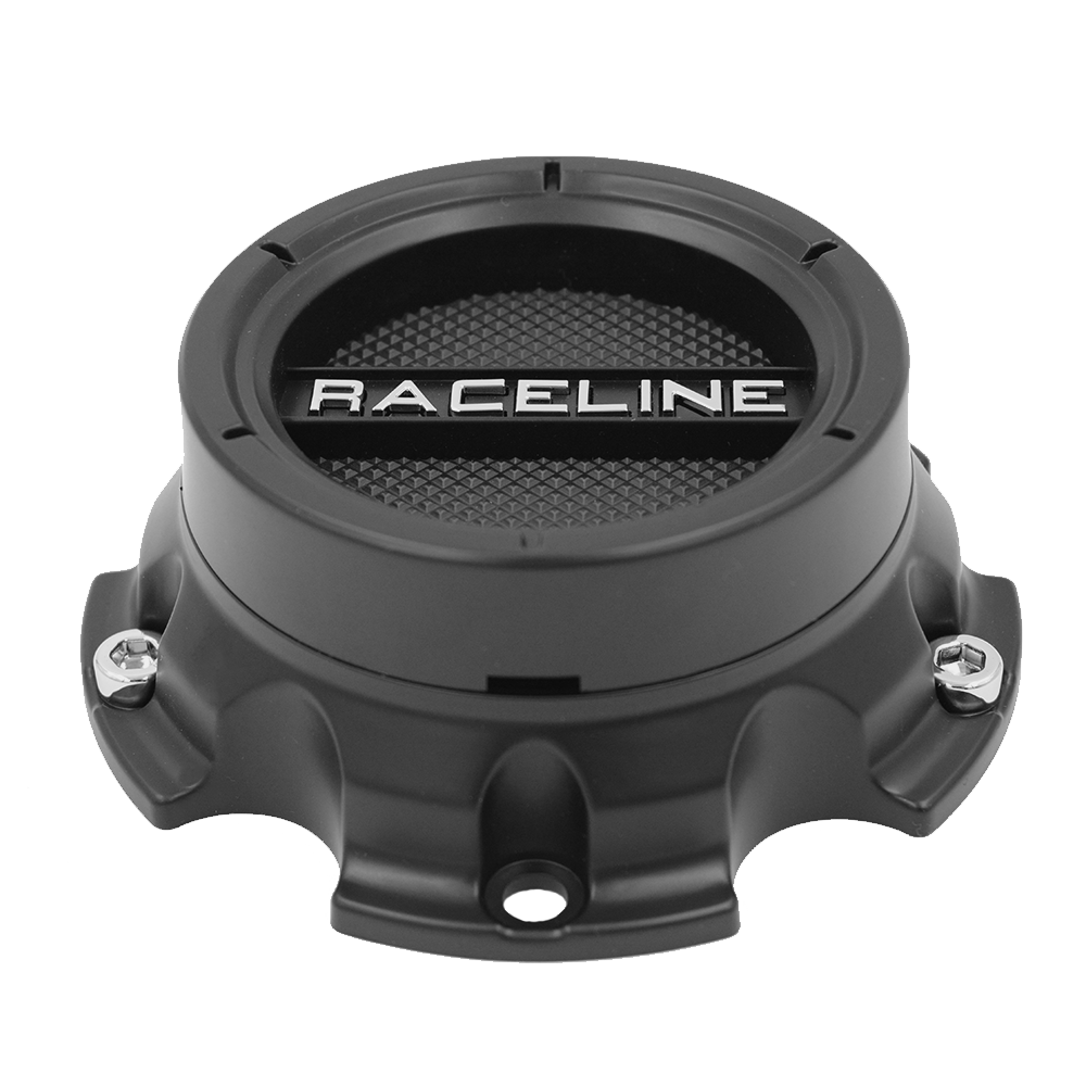 RACELINE BLACK CAP (5X139.7 LUG) Front View