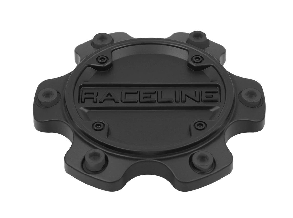 RACELINE 947B SATIN BLACK CAP 6x120 Front View