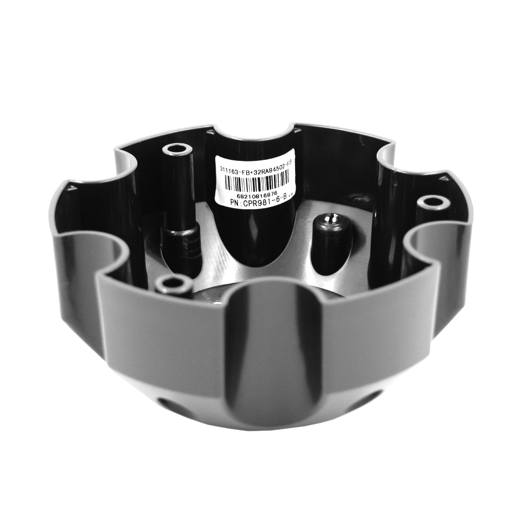 RACELINE 981 CAP BLACK 6X5.5 BOLT PATTERN Front View
