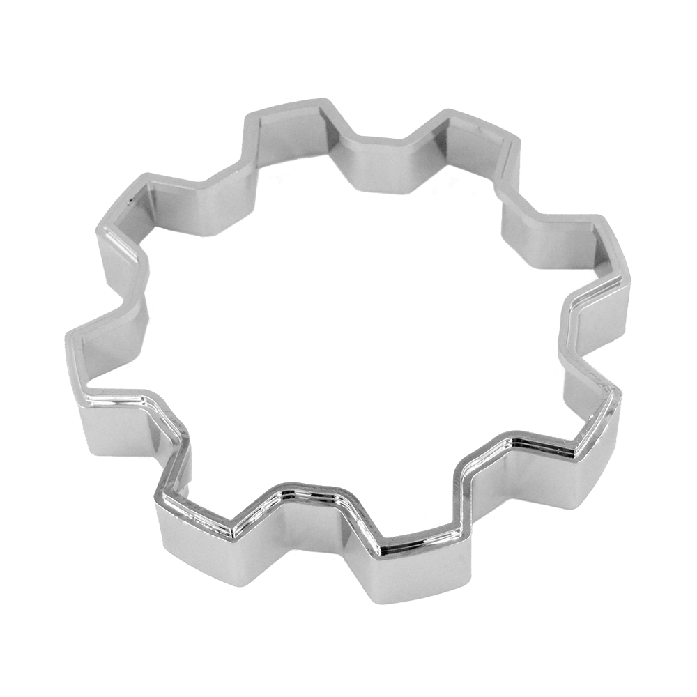 RACELINE 982 RAPTOR 8 LUG CAP SPACER CHROME 1" Front View