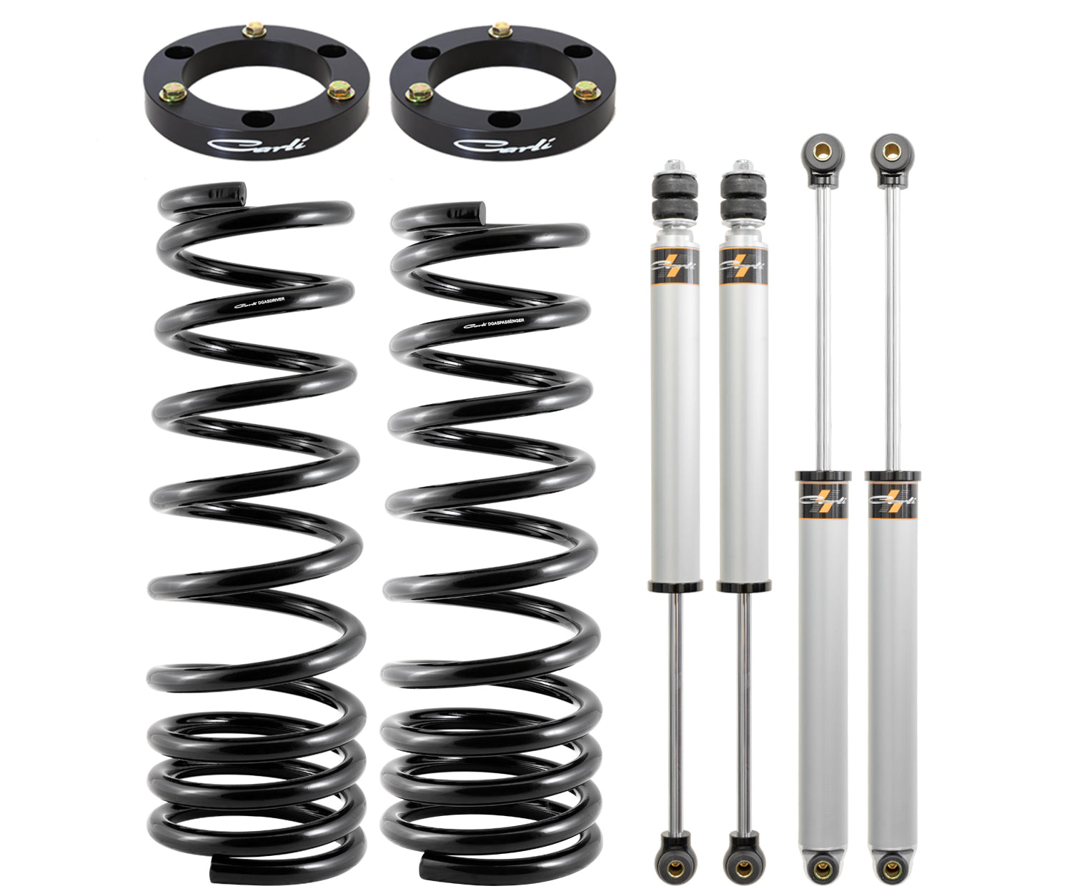 '94-02 Ram 2500/3500 2.0 Commuter System-3" Lift Display of included parts