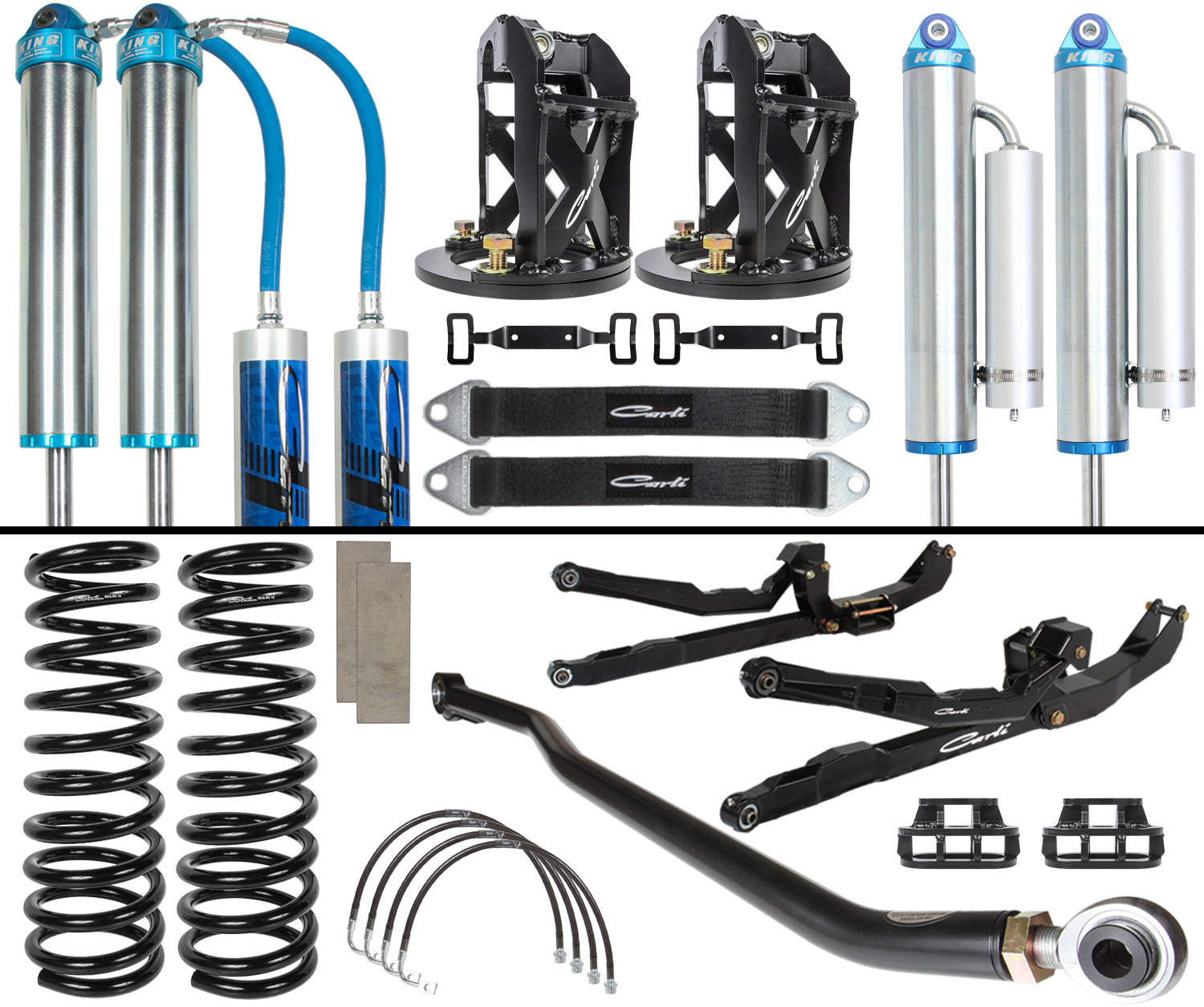 03-09 RAM 2500/3500 4X4 DIESEL 3.0" LIFT DOMINATOR LONG ARM SYSTEM Display of Included Parts