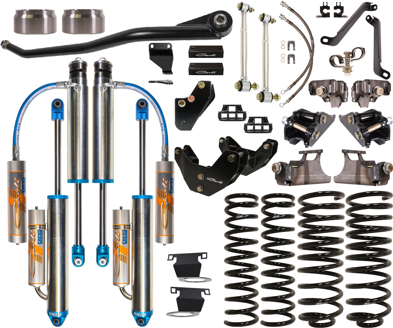 14-24 RAM 2500 4X4 DIESEL 3.25" LIFT DOMINATOR SYSTEM R2 COILS Display of Included Parts