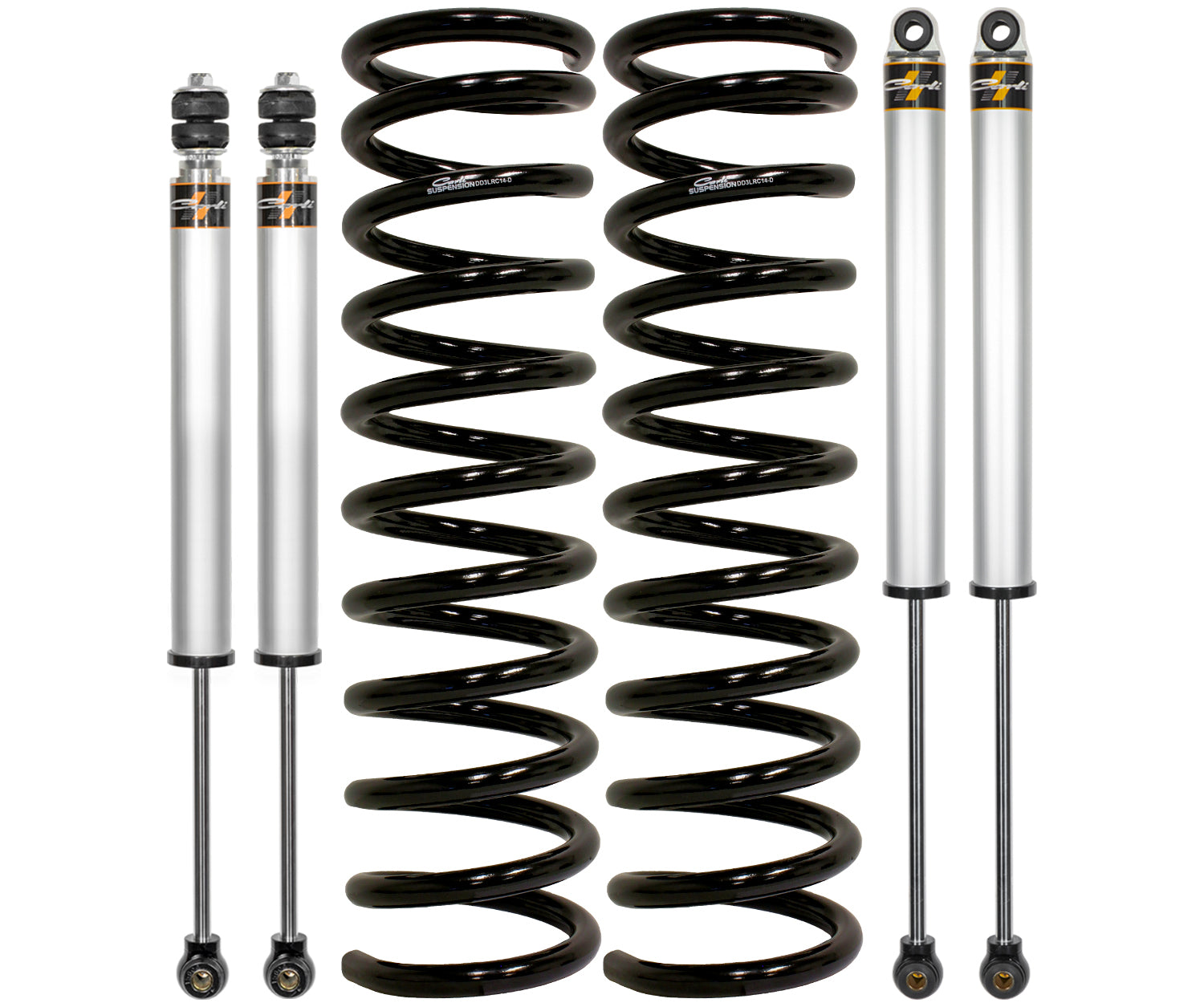 13-18 Ram 3500 2.5" Leveling System, Diesel, Carli-SPEC- NON AIR RIDE Display of Included Parts