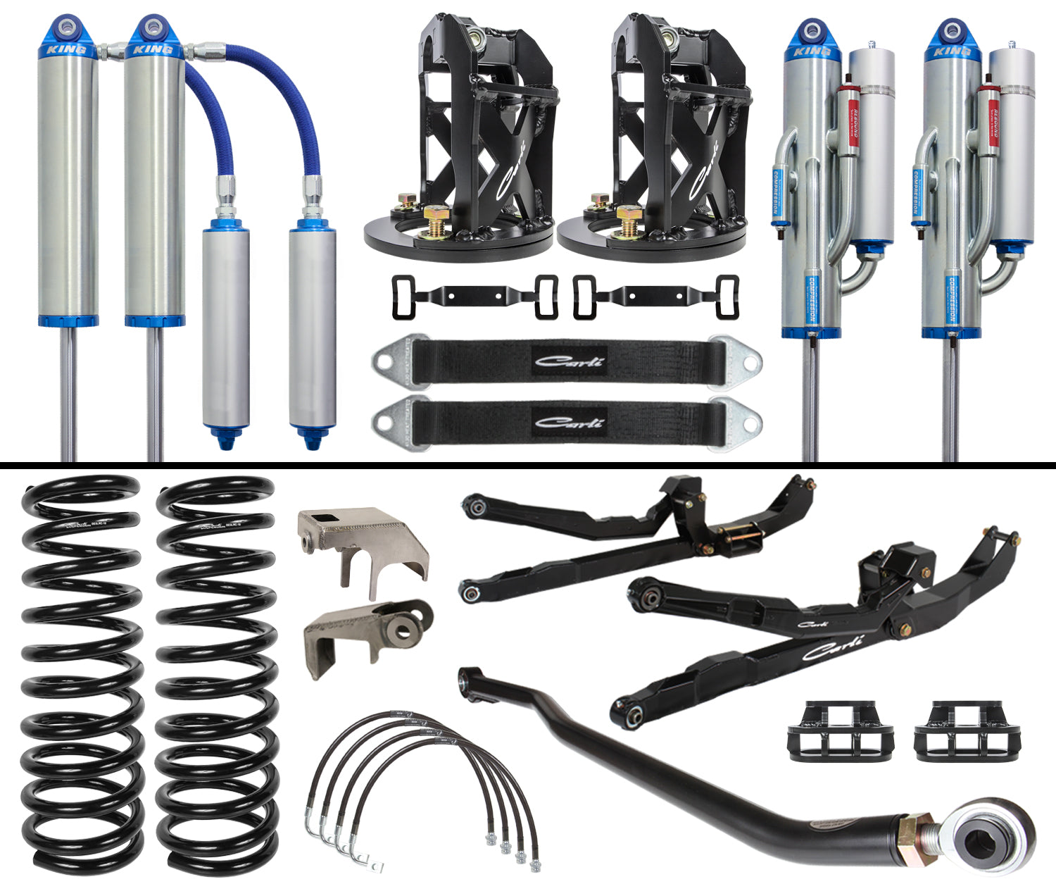 10-11 RAM 2500/3500 4X4 DIESEL 3.0" LIFT UNCHAINED LONG ARM SYSTEM Display of Included Parts
