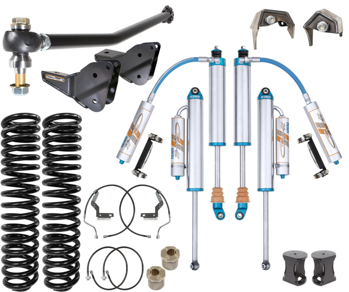 23+ Ford F250/F350 Carli Dominator System - 5.5" Lift Display of Included Parts
