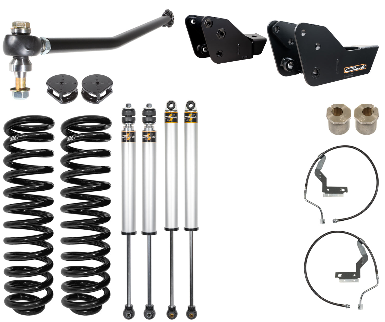 '23+ F250/F350 Carli Commuter System Display of Included Parts