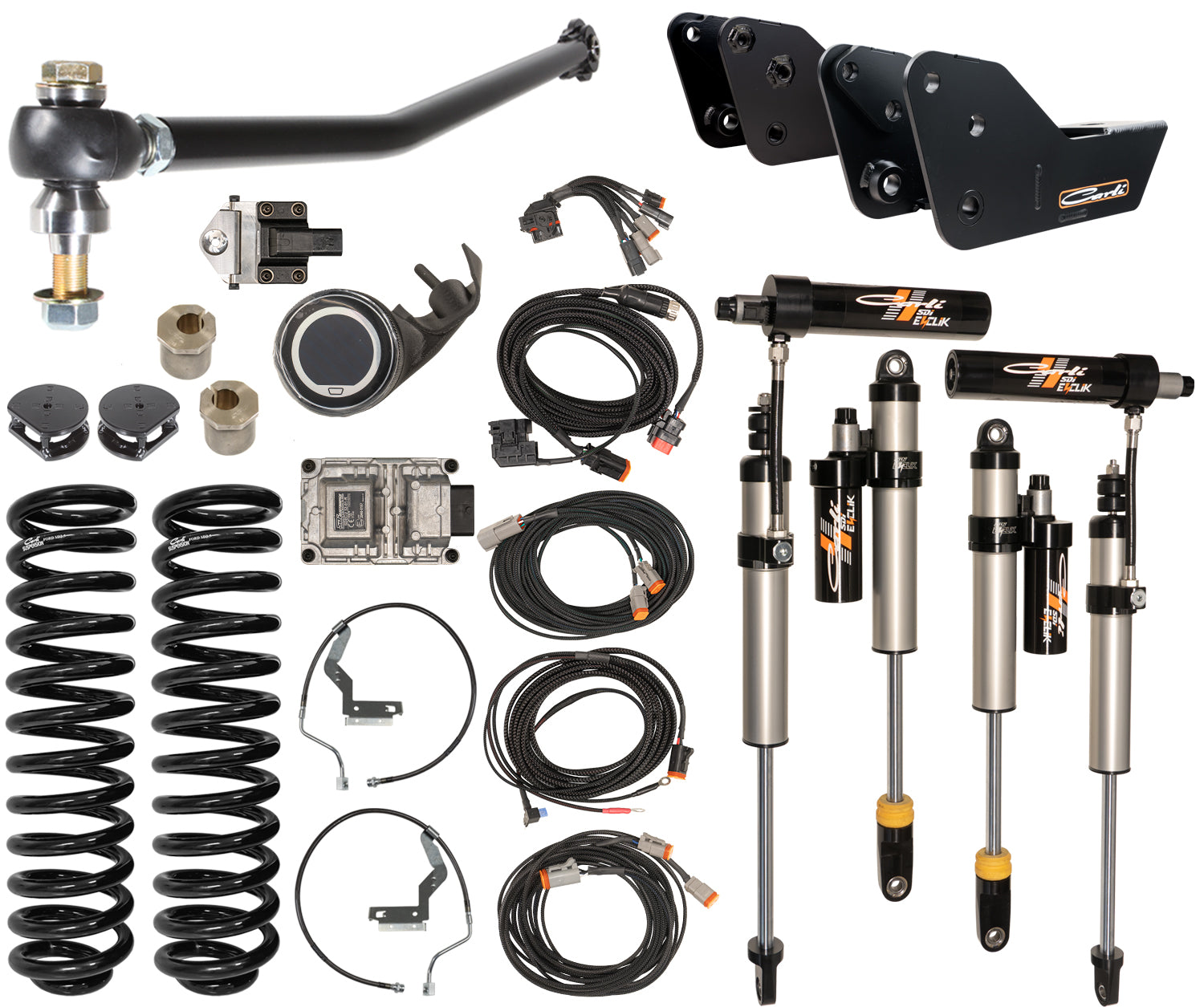 '23+ F250/F350 Carli E-Venture System Display of Included parts
