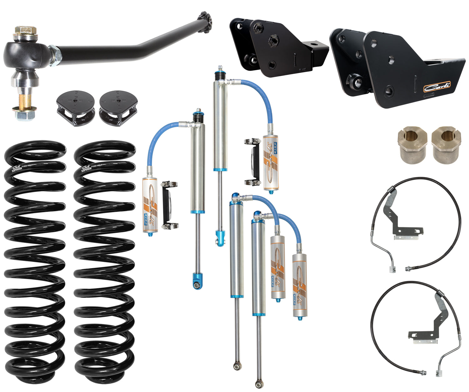 '23+ F250/F350 Carli Pintop System Display of included Parts