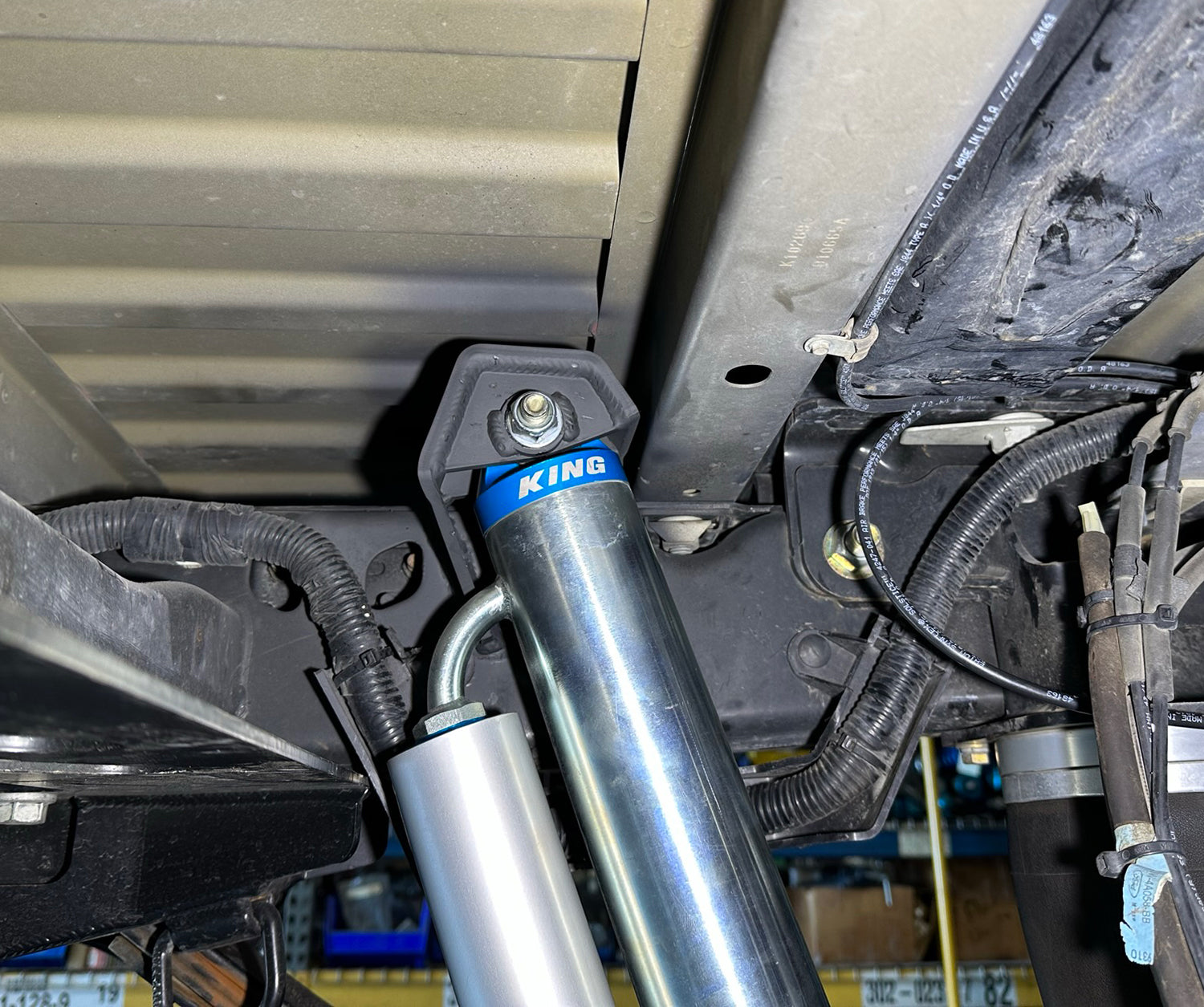 17-24 FORD F250/350 4X4 WELD IN REAR SHOCK MOUNT, PAIR Close-up Display on vehicle