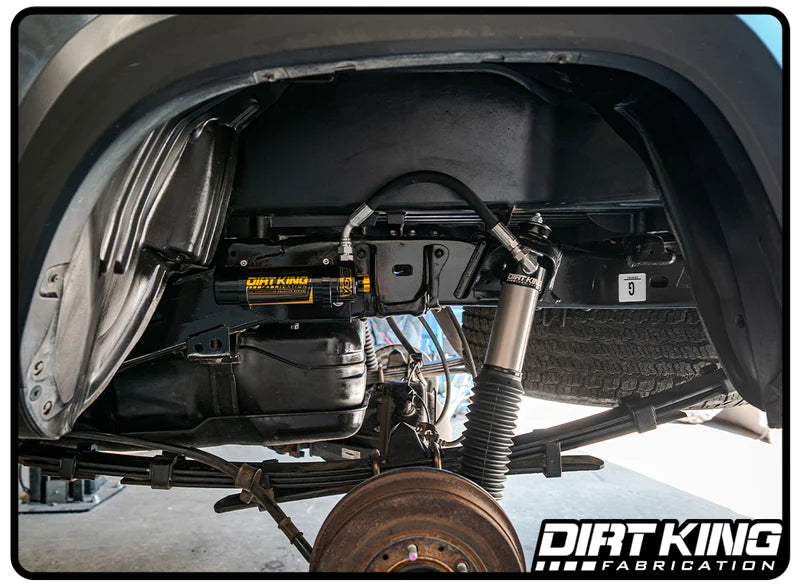 05-23 Tacoma Dirt King 2.5 DCA Remote Reservoir Rear Shocks Close-up Display on vehicle