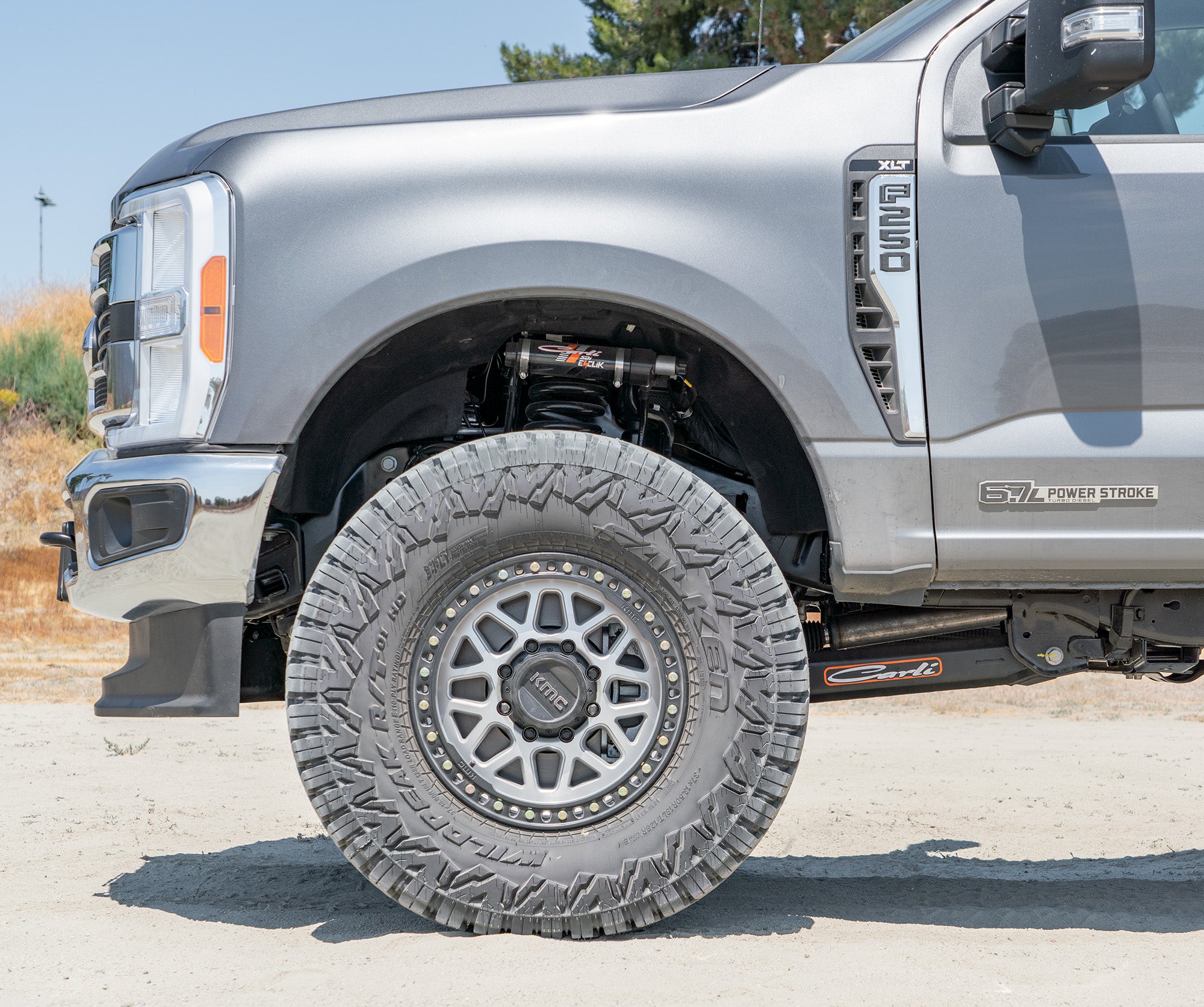 '23+ F250/F350 Carli E-Venture System Close-up Display on Vehicle