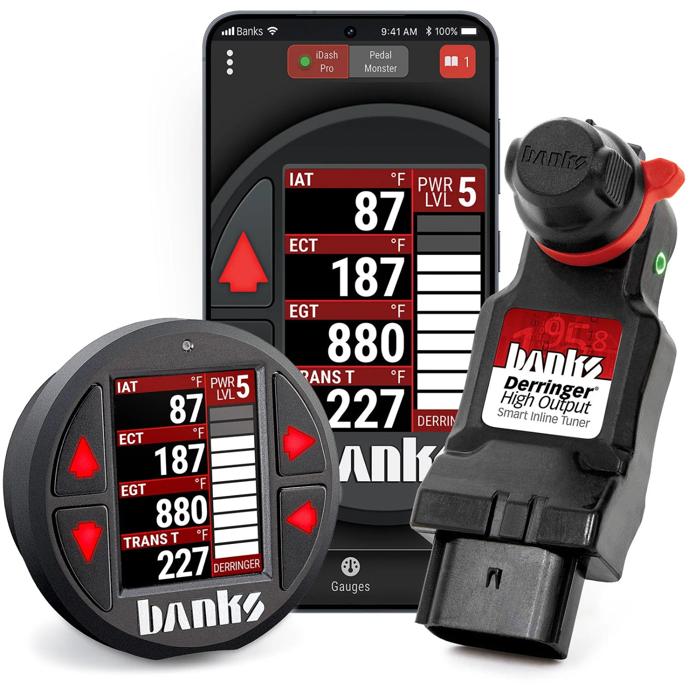 2020-2022 Chevy/GMC 2500/3500 6.6L Duramax, L5P Derringer High Output High Output Tuner with iDash Pro Front View