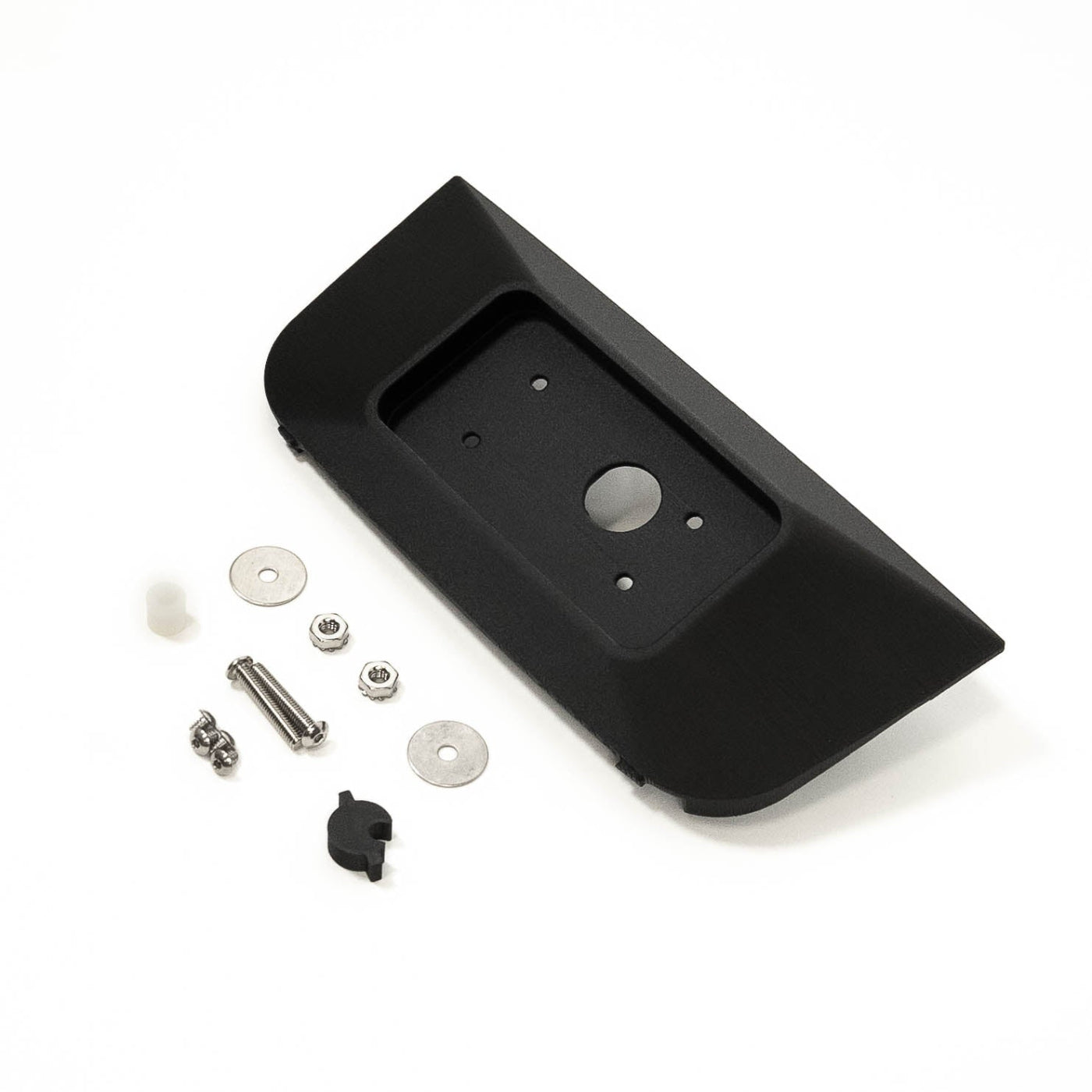 2021-2025 Ford F150/Raptor/Raptor-R SDHQ Built 3D Printed Sunglass Keypad Mount Conversion display of included parts and hardware