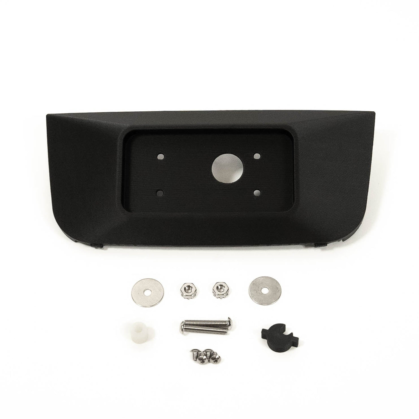 2021-2025 Ford F150/Raptor/Raptor-R SDHQ Built 3D Printed Sunglass Keypad Mount Conversion display of included parts and hardware