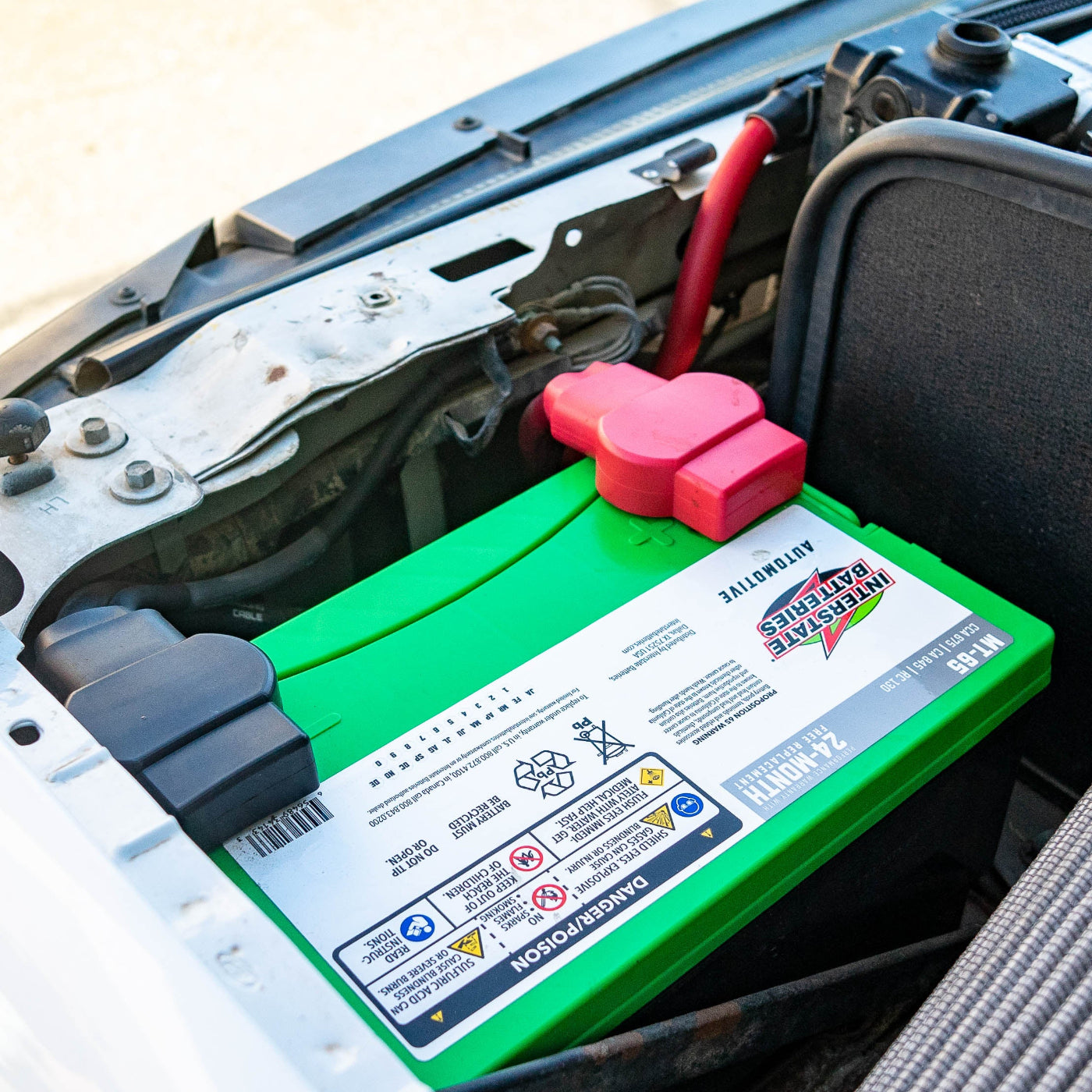 SDHQ Built '95-02.5 Ford 7.3L F250/F350/Superduty Billet Battery Terminal Upgrade Kit installed