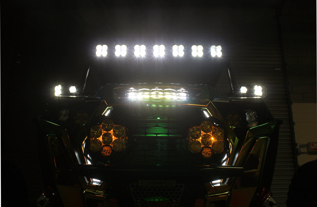 Polaris S8 10 Inch Hood Mount Light Bar Kit - Polaris 2019-21 RZR XP Turbo; 2018-21 RZR Turbo S Front View