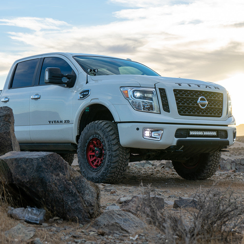 Nissan Squadron-R Pro Fog Pocket Light Kit - Nissan 2016-19 Titan Front View
