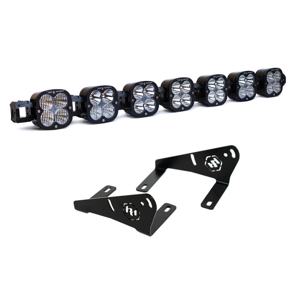Baja Designs 2022-2024 Polaris RZR Pro R Roof Bar Kit Display of Included Parts