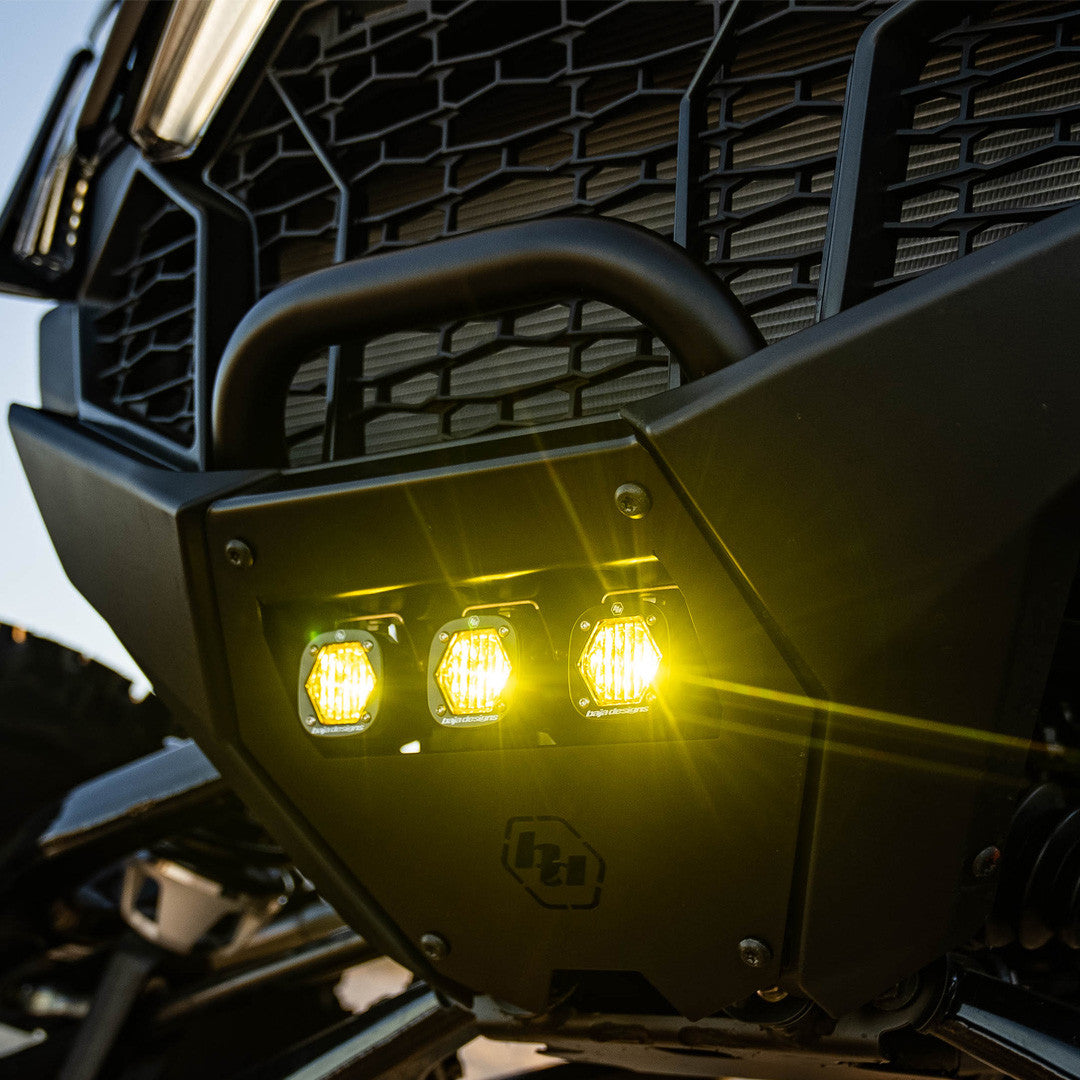 Baja Designs 2022-2024 Polaris RZR Pro R S1 Lower Facia Kit Close-up Display on Vehicle