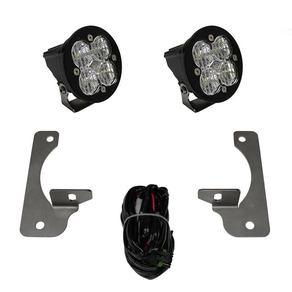 Jeep JK Squadron Fog Light Pocket Kit Display of Included Parts
