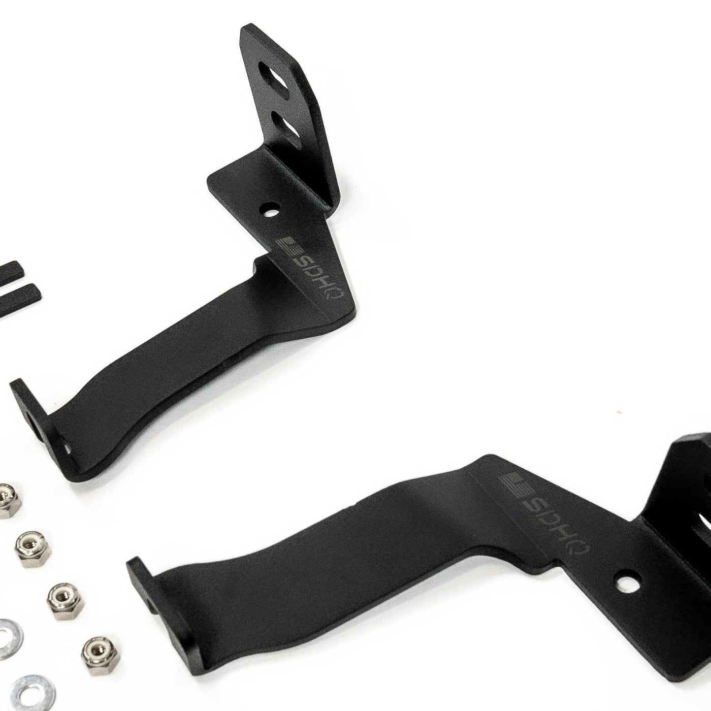 '21-25 Ford Raptor SDHQ Built A-Pillar Light Mounts display of included parts and hardware