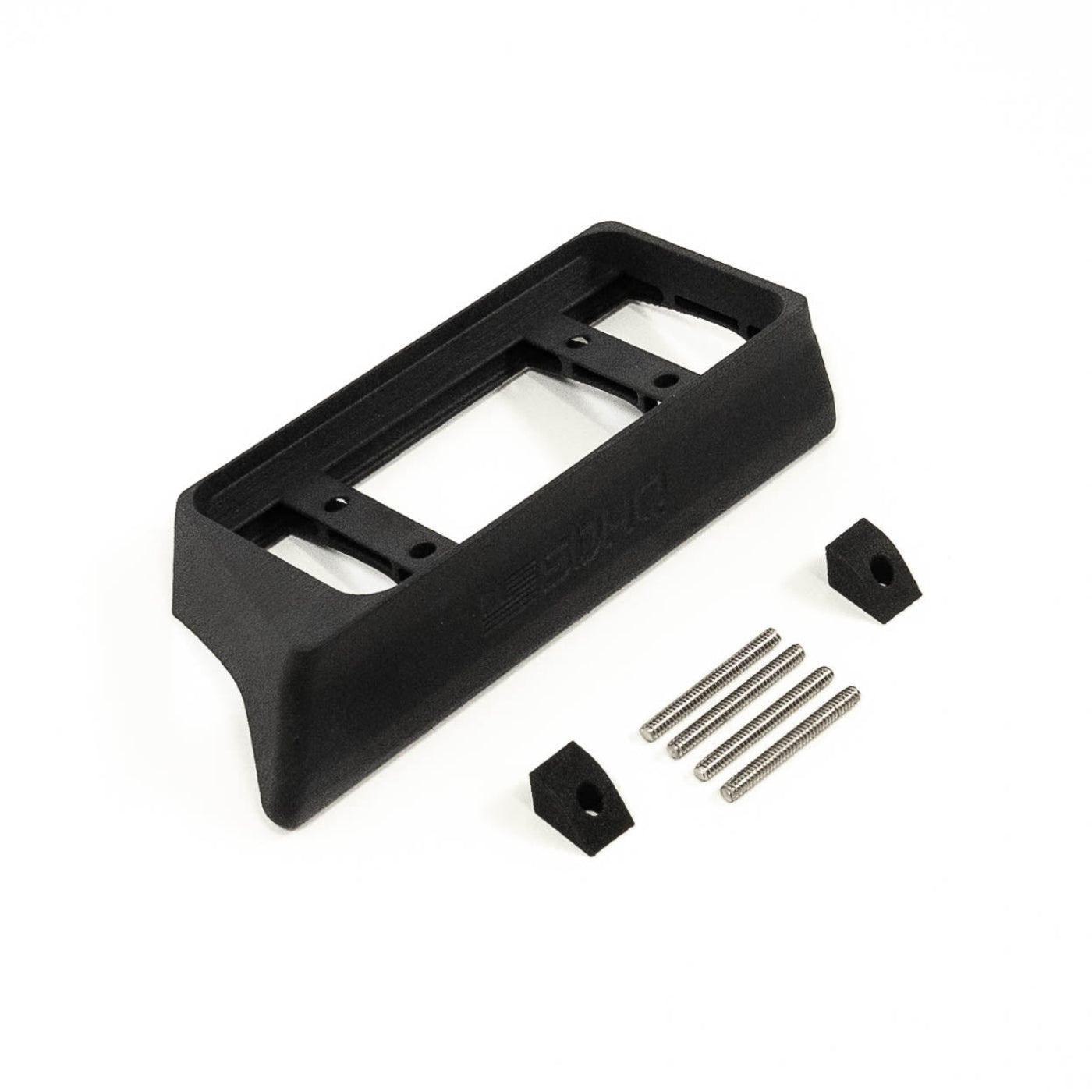 '17-20 Ford Raptor SDHQ Built Switch Pros SP-9100 Flow Through Center Console Keypad Mount disp[lay of included parts and hardware