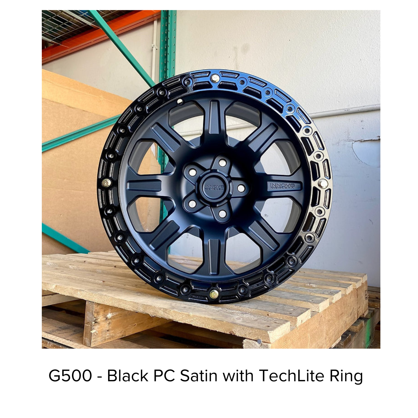 G500 Simulated Beadlock Wheel 18x9.0" 8 Lug - TechLite Ring Front View