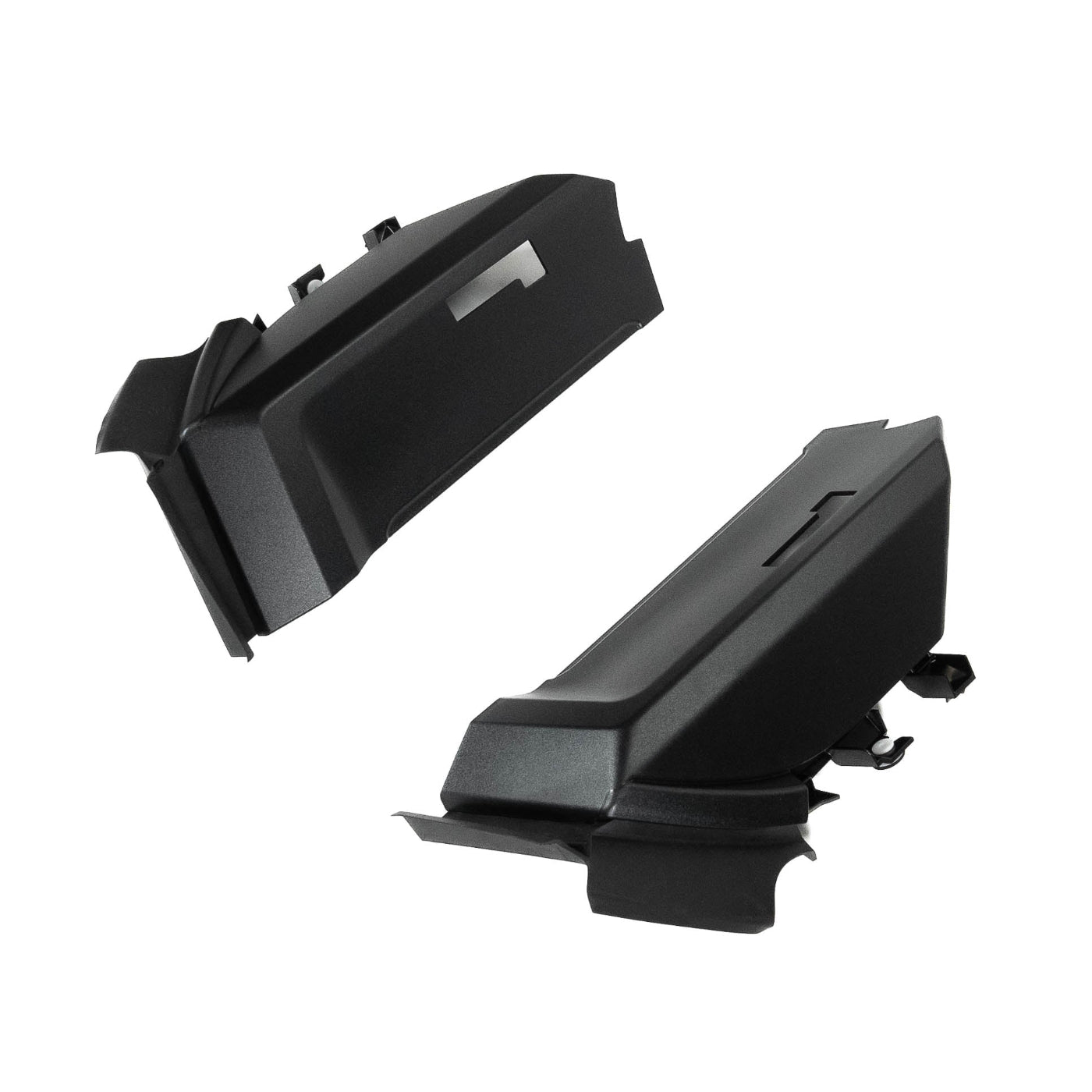 SDHQ Built 2024-2025 GX550 Laser-Cut A-Pillar Cowl Panels | Matte Black display of included parts