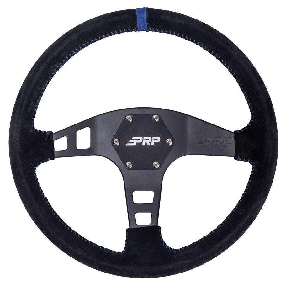 PRP Flat Suede Steering Wheel Front View