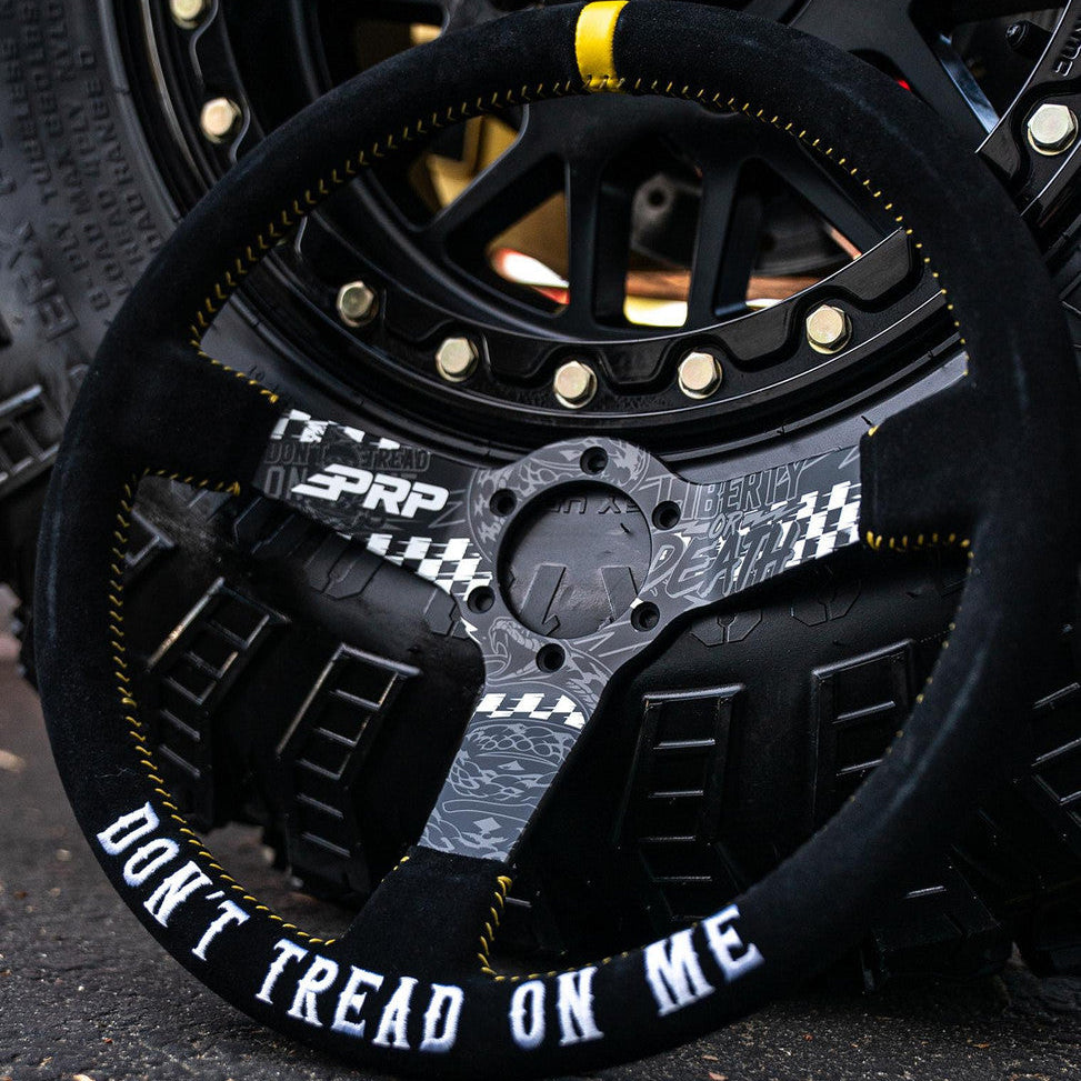 PRP Don’t Tread on Me Deep Dish Suede Steering Wheel Front View