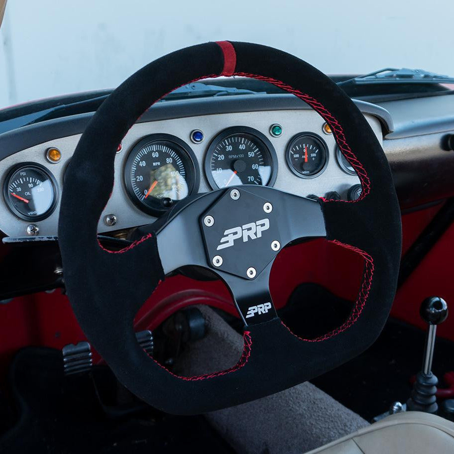 PRP Comp-R Suede Steering Wheel Front View