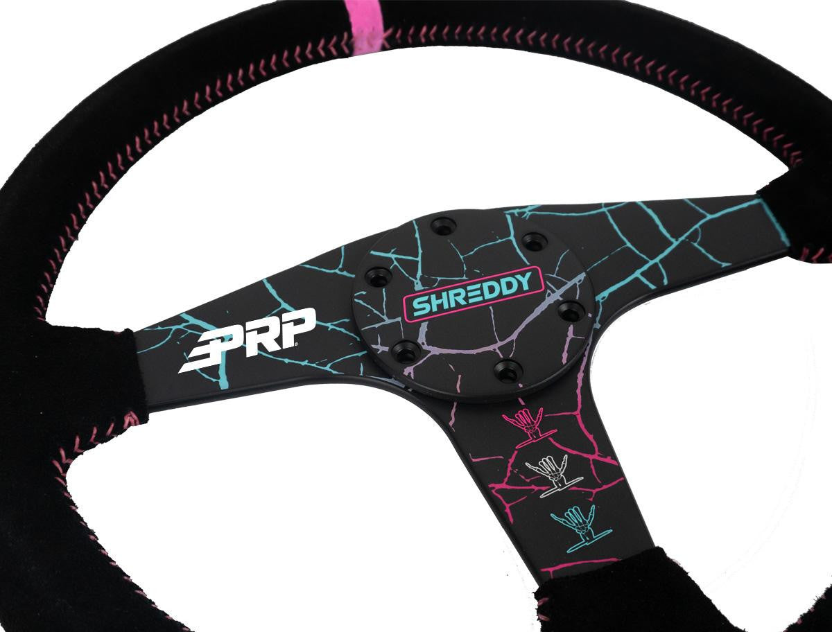 PRP X Shreddy Cracked Steering Wheel, Flat
