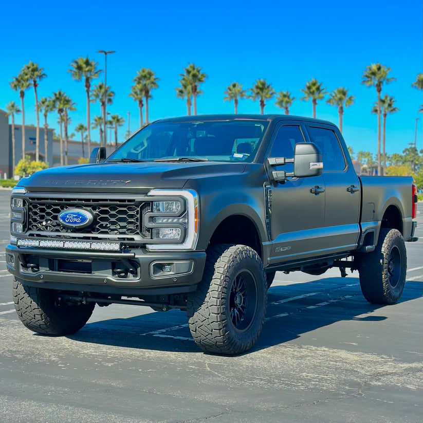 2017-2024 Ford Super Duty Light Mount "Low Pro" Series for 40" Baja Designs OnX6 Arc Light Bar Front View