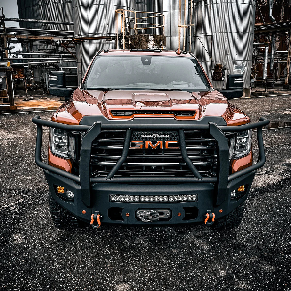 2020-2023 GMC SIERRA 2500/3500 ATTITUDE FRONT WINCH BUMPER W/ GUARD Front View
