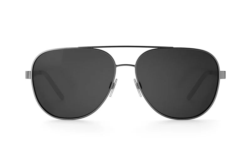 Incline Sunglasses: Gun Metal Front View