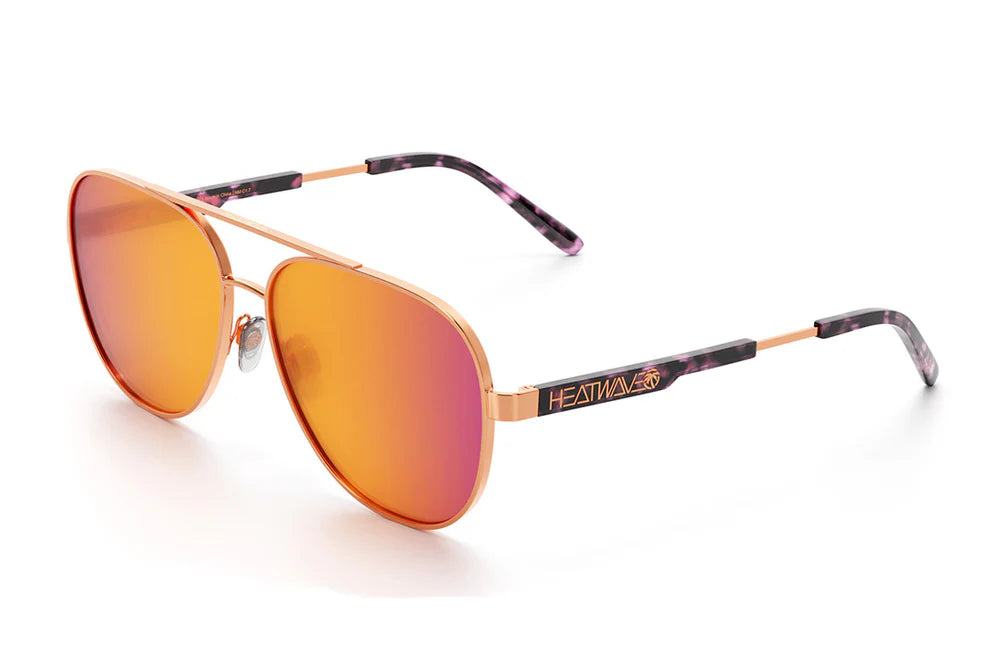 Incline Sunglasses: Rose Gold Front View