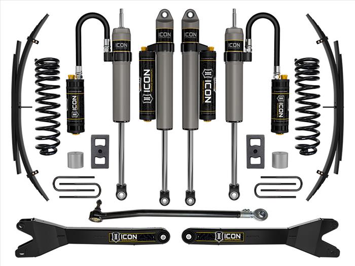ICON 2023-2025 Ford F-250/F-350 Super Duty 4WD, Diesel, 2.5" Lift, Stage 4 Suspension System w/ Radius Arms and Expansion Packs