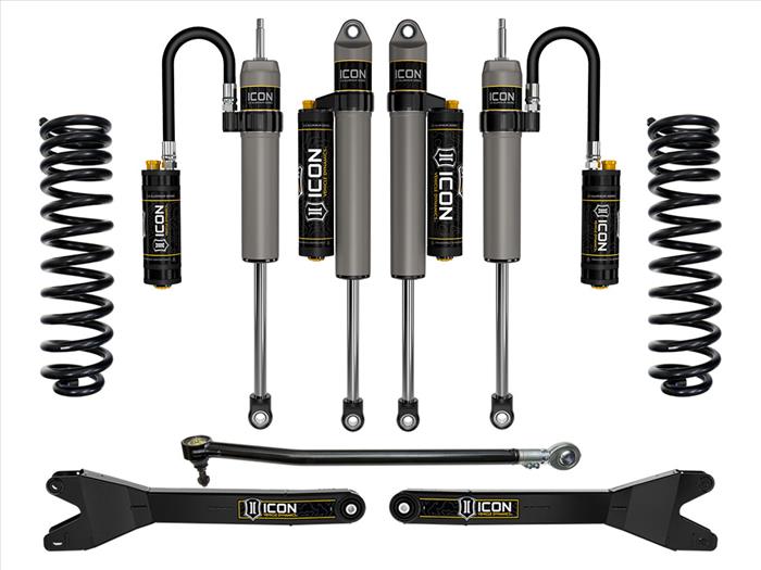ICON 2023-2025 Ford F-250/F-350 Super Duty 4WD, Gas, 2.5" Lift, Stage 4 Suspension System w/ Radius Arms