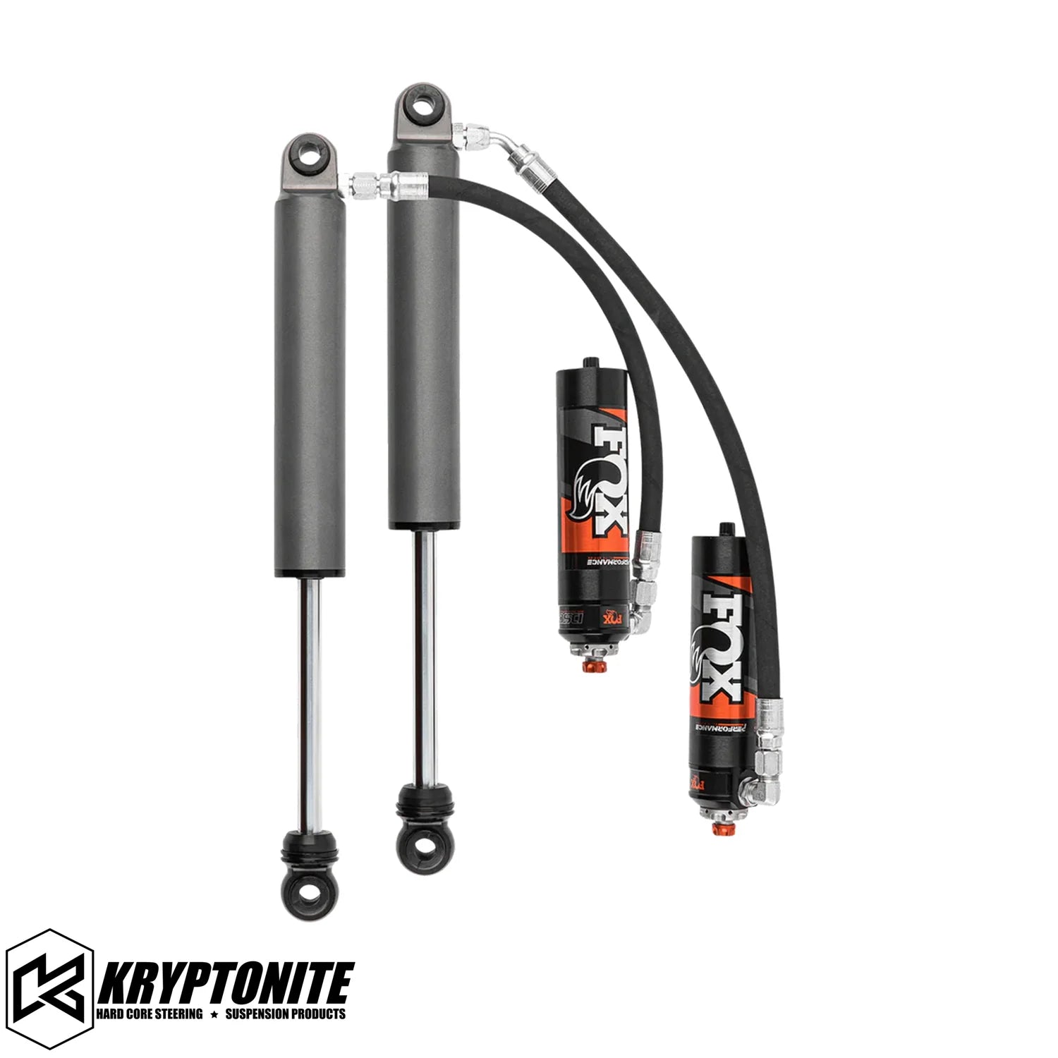 KRYPTONITE STAGE 3 LEVELING KIT WITH FOX PERFORMANCE ELITE SHOCKS 1/2 TON 6 LUG 2019+ Front View