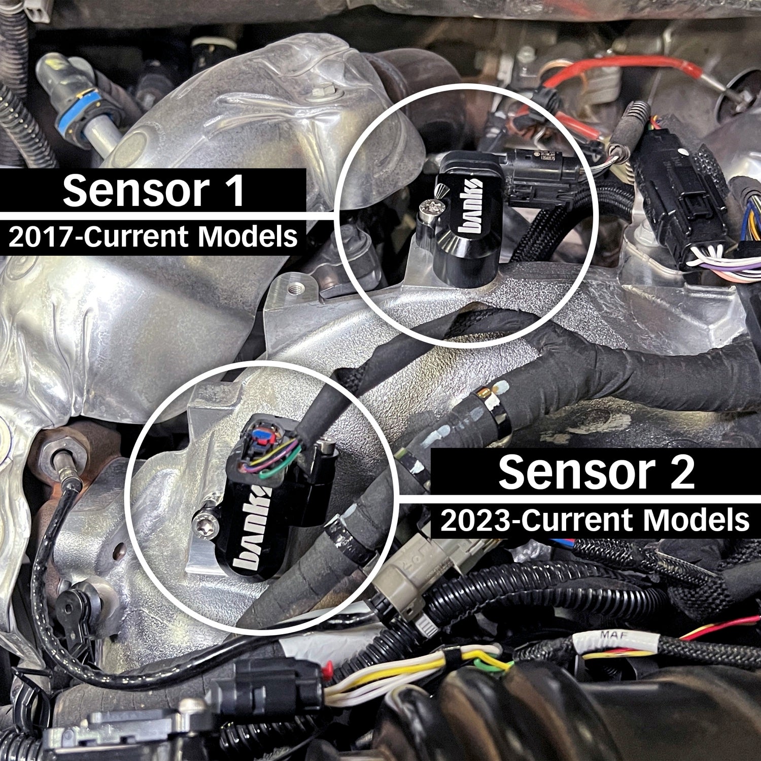 2023.5-2025 GM 2500/3500 6.6L Duramax Dual MAP Sensor Relocation Kit Front View