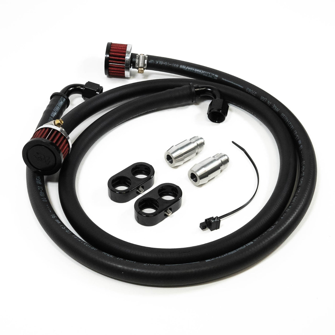 '08-21 200 Series Toyota Land Cruiser SDHQ Built Secondary Air Pump Intake Relocation Kit display of included parts