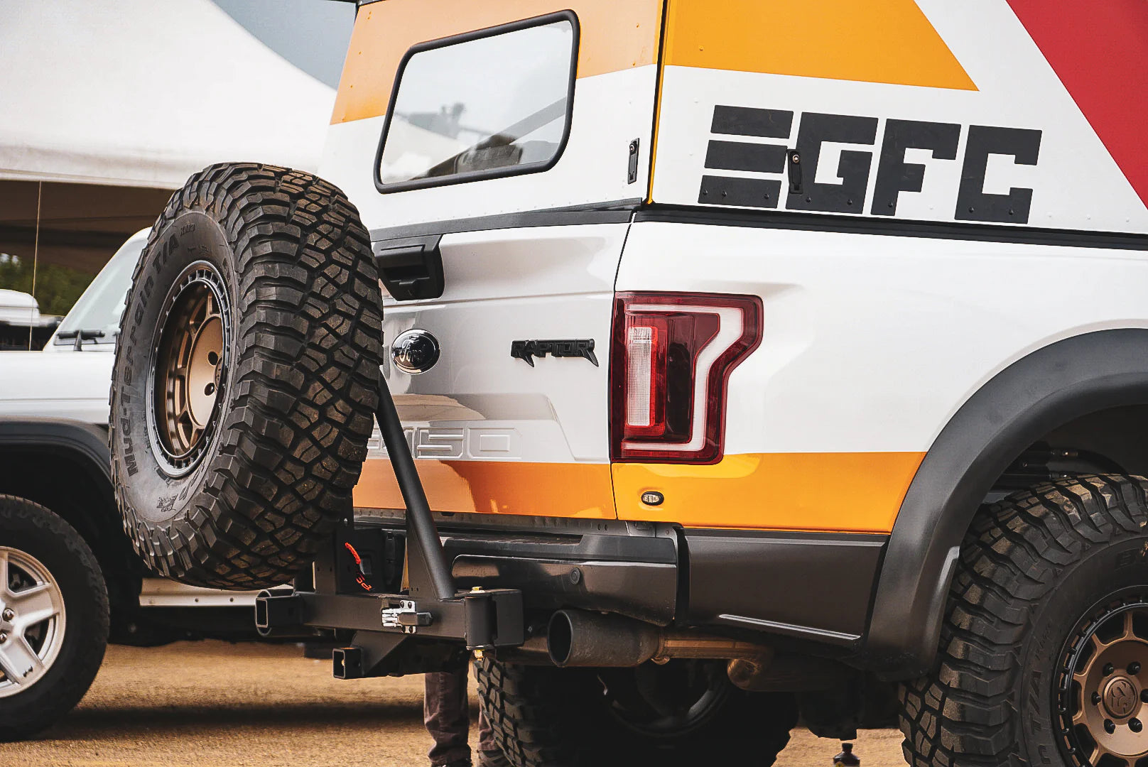 UltraSwing Multi-Fit Spare Tire Hitch Mount | RiGd Supply Front View